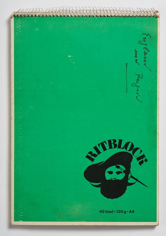 Lotte Laserstein, 3 skissblock med teckningar.