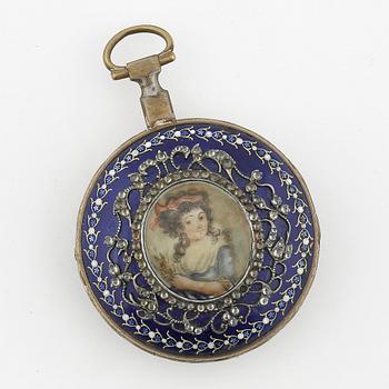 HERRFICKUR, förgylld mässing, Vallaire,  Paris sent 1700-tal. Vikt ca 106 gram.