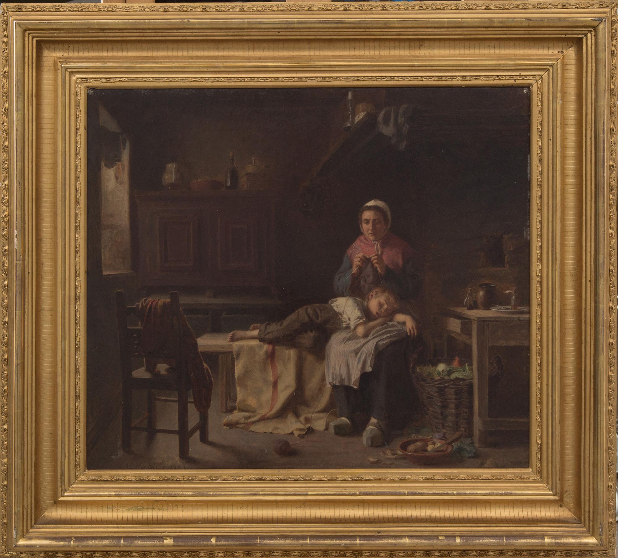 AXEL GUSTAV HERTZBERG, olja på duk. Signerad och daterad 1868.