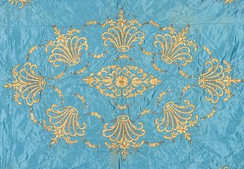 A silk and metal thread embroidery, Ottoman Empire, c. 193 x 148 cm.