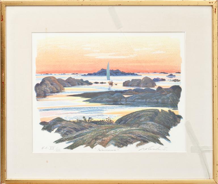 ROLAND SVENSSON, färglitografi, sign o numr H.C XIX/XXX.