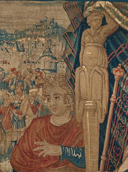 A TAPESTRY, "Alexander the Great", tapestry weave, 
ca 230 x 230,5 cm, Flanders the 17th century.