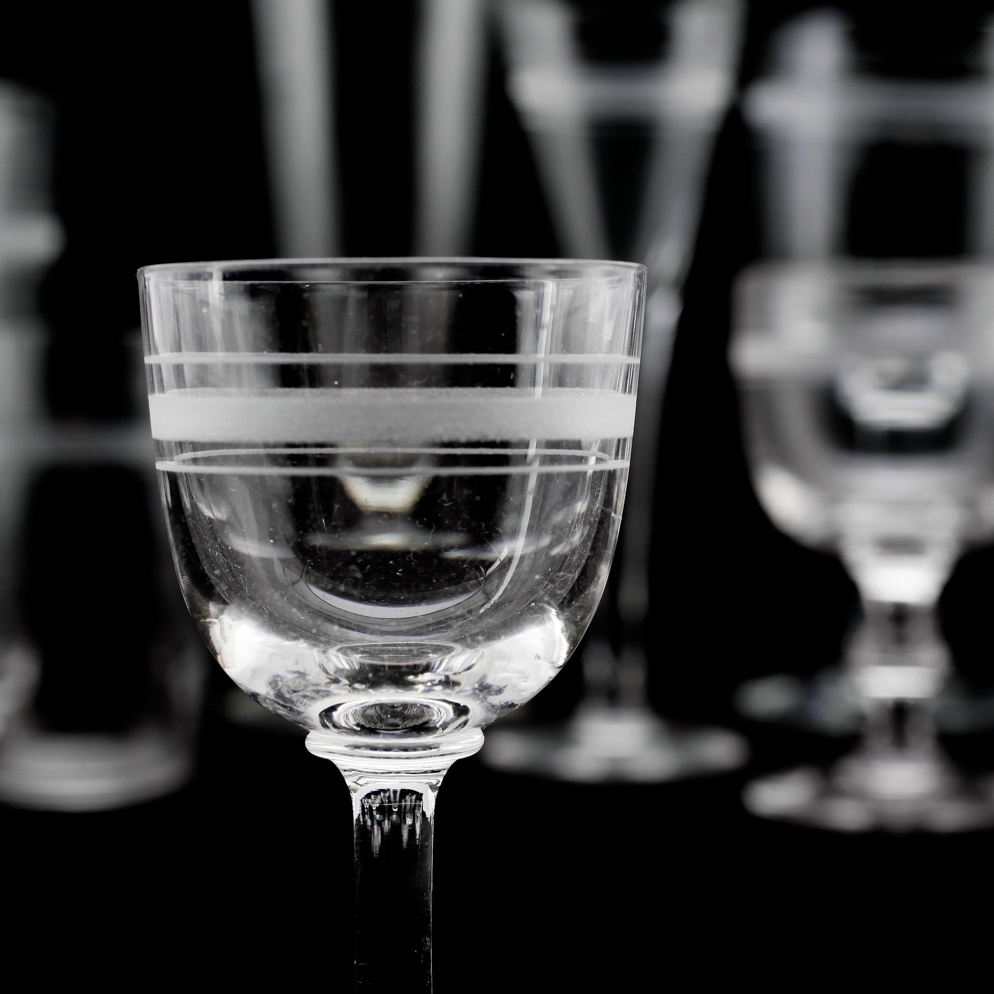 SERVISGLAS, 80 st, sk Rydbergsglas, 1900-talets första hälft.