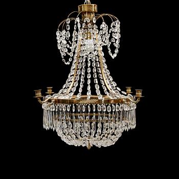 LJUSKRONA, gustaviansk stil, 1900-tal. Höjd ca 70 cm.