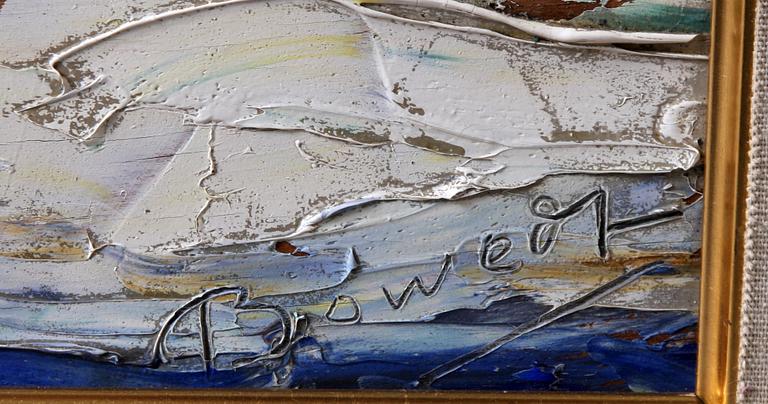 CARL BOWEDT, olja på pannå, sign.