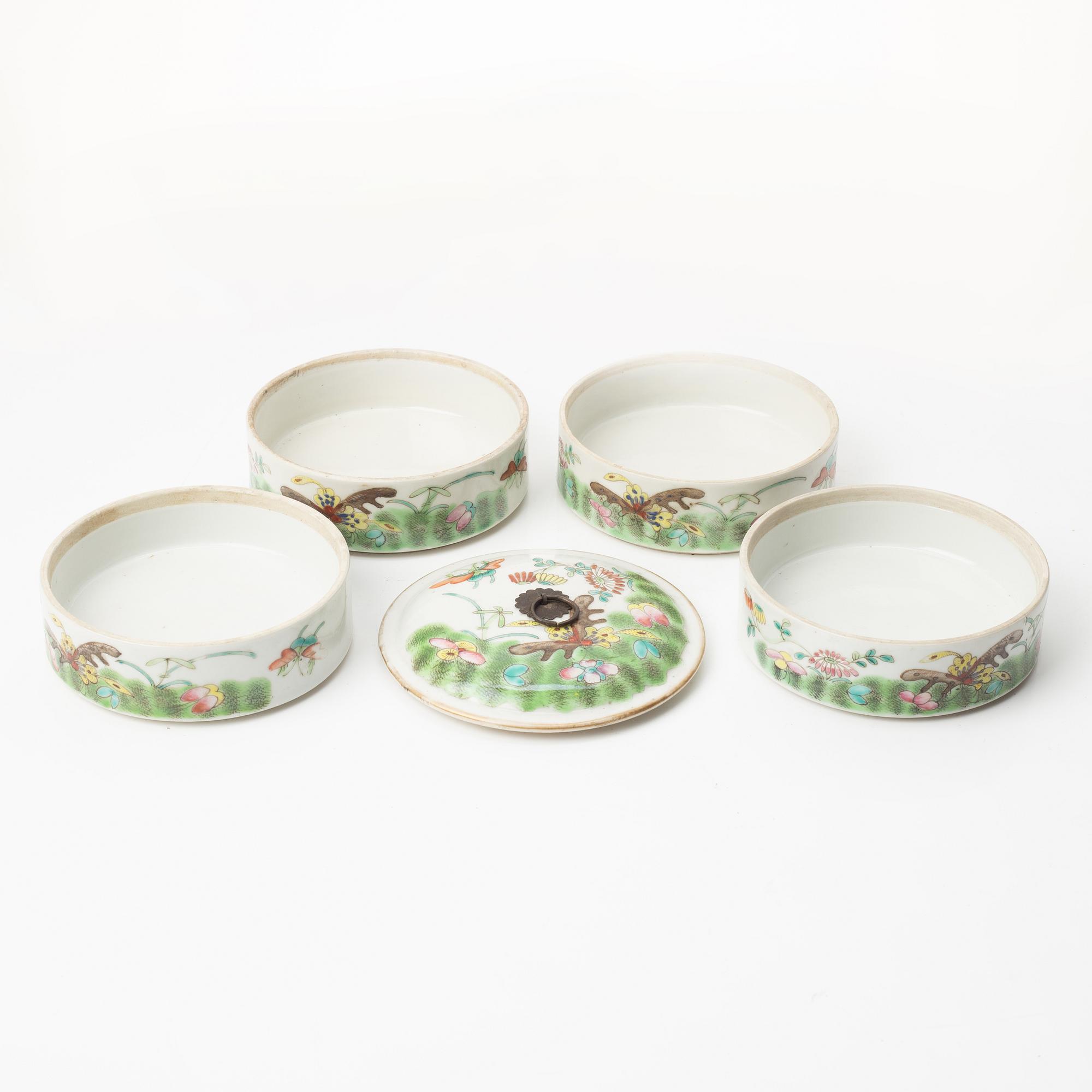 Matlåda, porslin, Kina, sen Qingdynasti/omkring år 1900.