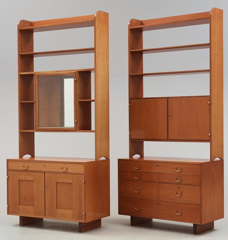 Two Josef Frank mahogany bookshelves, Svenskt Tenn, model 2112.