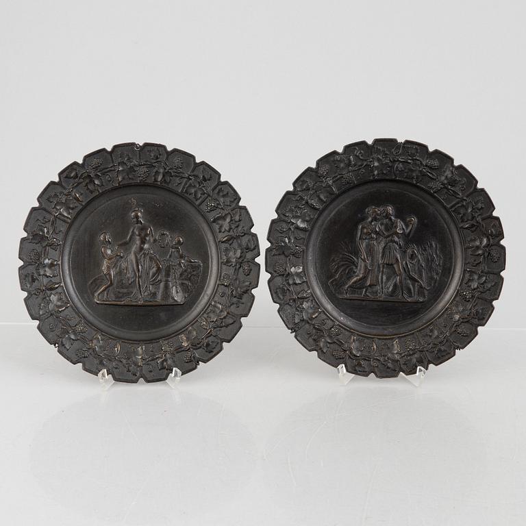 Four decorative plates, later part of the 20th century.