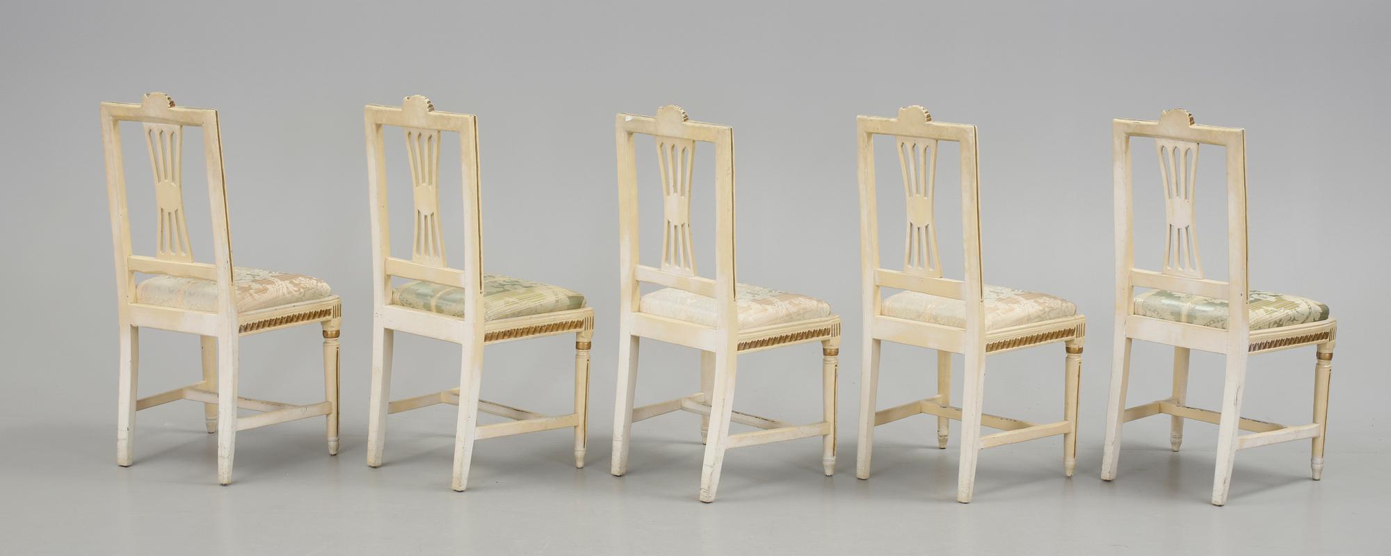 STOLAR, 5 st, gustavianska, Lindome, 1700-talets slut.