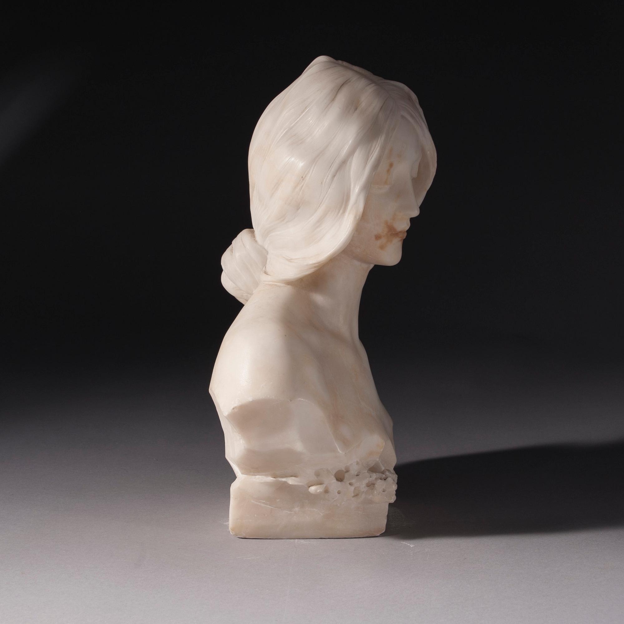 ANTONIO FRILLI, skulptur, marmor, signerad a tergo, tidigt 1900-tal.