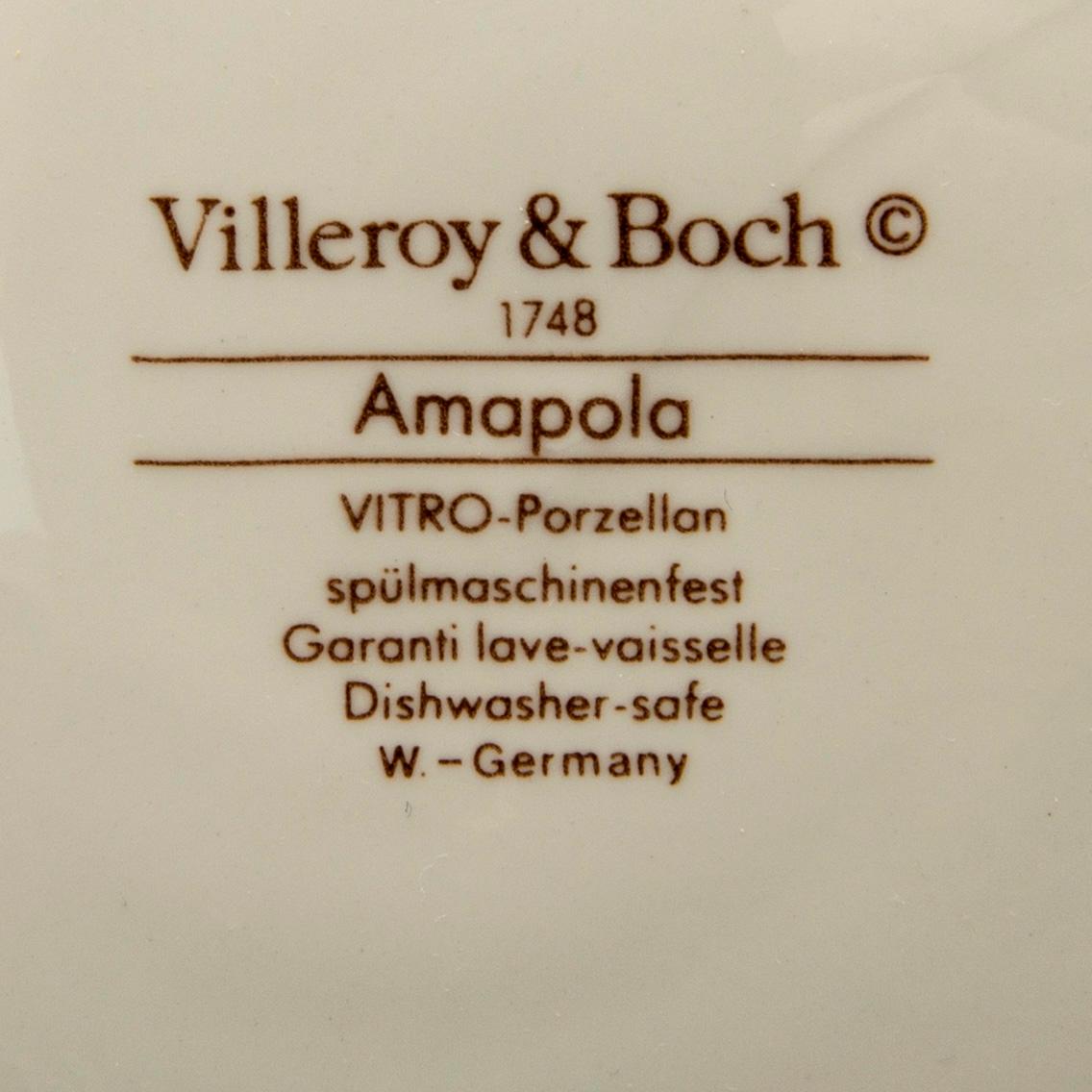 SERVIS Villeroy Boch 27 dlr "Amapola" porslin 1900-talets senare del.