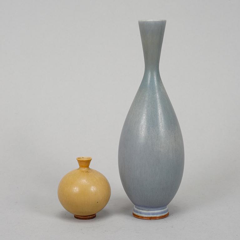 Two Berndt Friberg stoneware vases from Gustavsbergs studio.