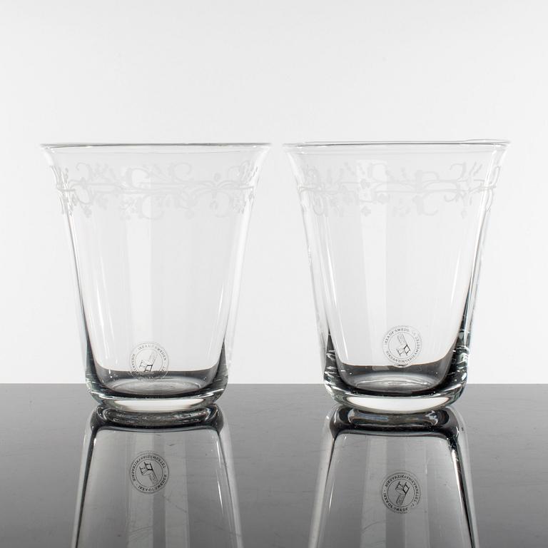 12 drinking glasses from IKEA's 18th century collection, 1990s.