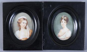 MINIATYRER, 5 st, 1800/1900-tal.