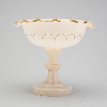 Bowl on stand, glass, Bohemia, 1800 the second half.