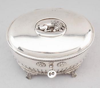 SOCKERSKRIN, silver, CG Hallberg, Stockholm 1908. Vikt ca 498 gram.