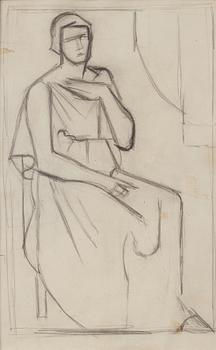 Ragnhild Keyser, executed in 1922. Pencil on paper.