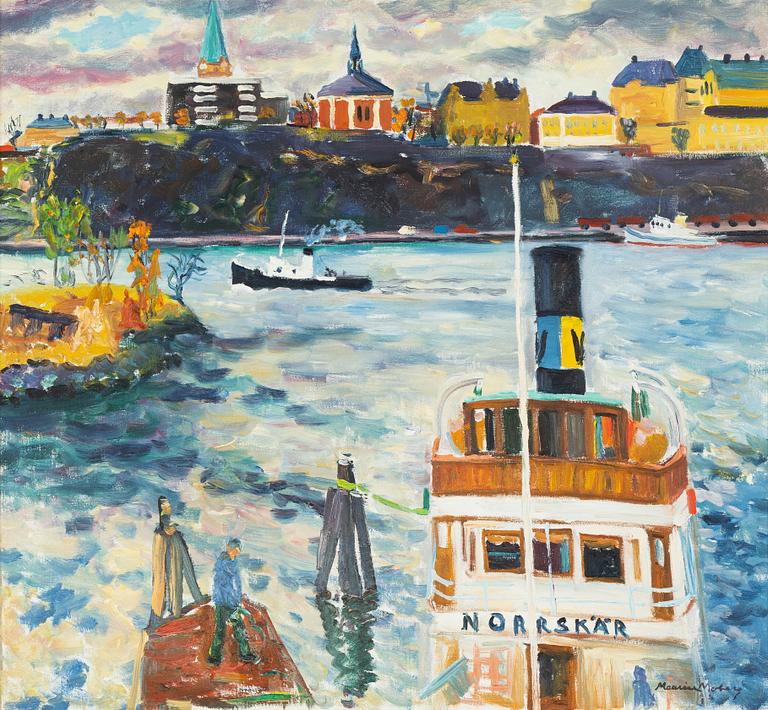 Maurice Moberg, olja på duk, signerad.