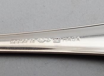 BESTICK, 30 snarlika delar, silver, bl a Mema, 1970-tal. Vikt med stålblad ca 829 g.