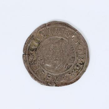 SILVER MYNT, 2 öre, silver, Gustav Vasa, Svartsjö, 1541. Vikt ca 2,48 g.