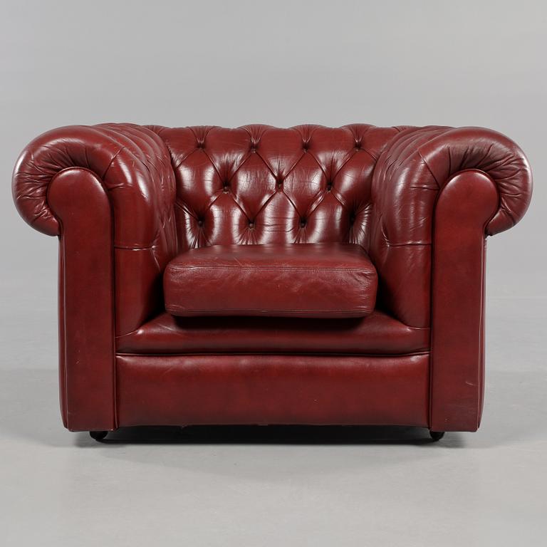 FÅTÖLJ Chesterfield-modell, 1900-talets sista del.