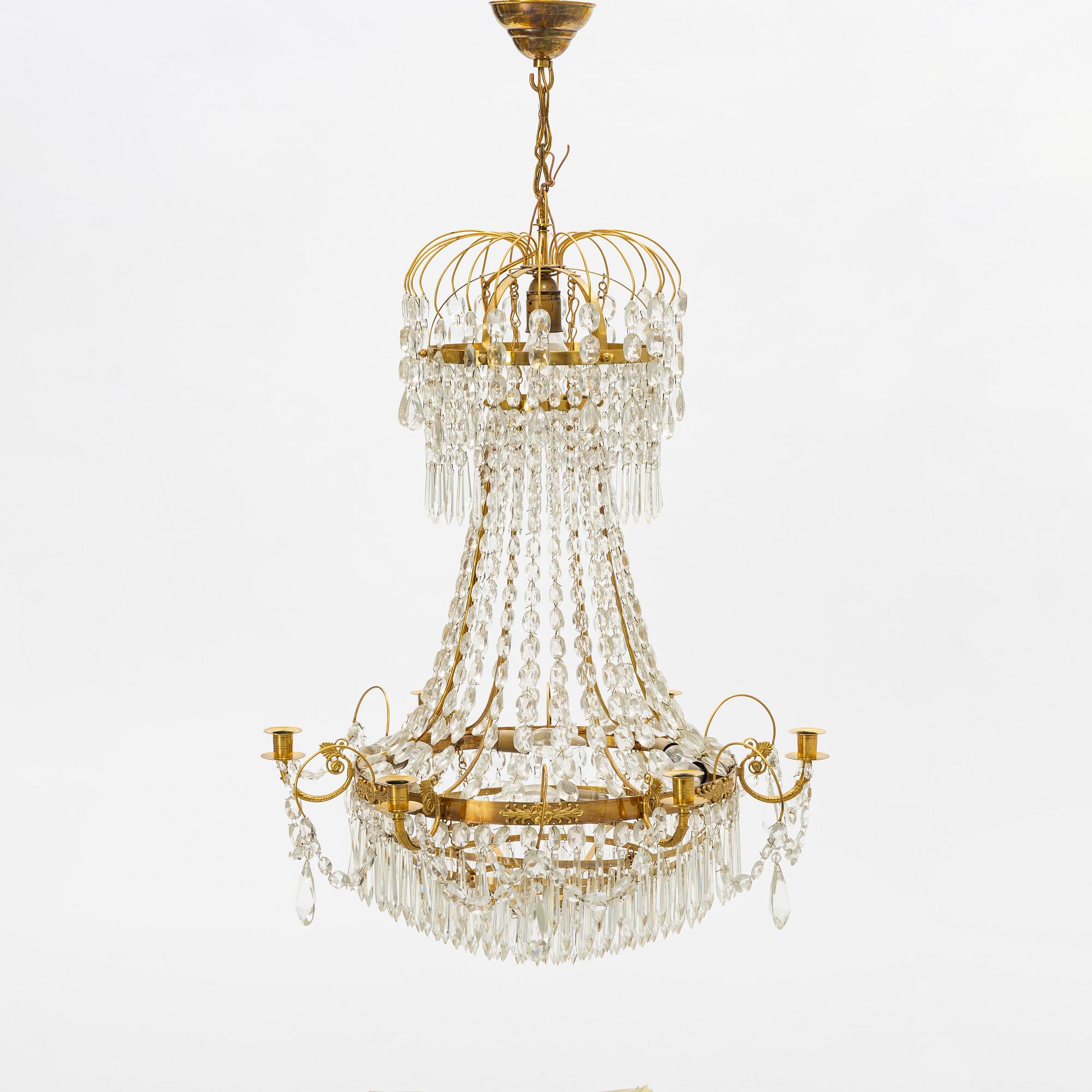 Ljuskrona, sengustaviansk stil, 1900-tal.