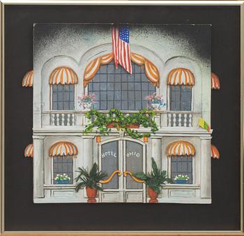 LENNART JIRLOW, blandteknik, osignerad. Scenografi från "Annie get your gun".