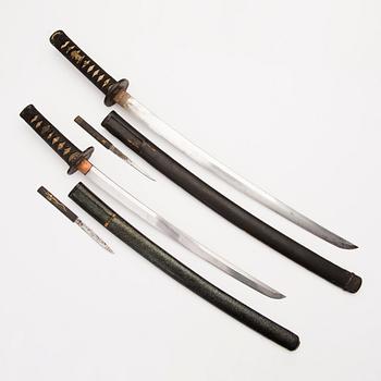 Two 19th Century Japanese Wakizashi swords.