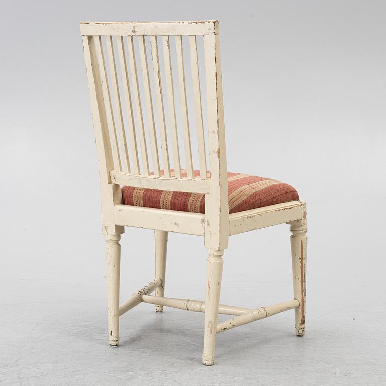 A Gustavian chair, end of the 18th century.