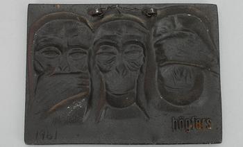 RELIEF, gjutjärn, sign. Mikael Schilkin 1961, Högfors.