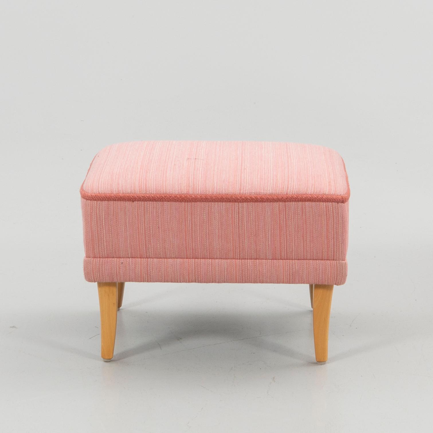 Carl Malmsten, Armchair with footstool, "The Giant Toad", second half of the 20th century.