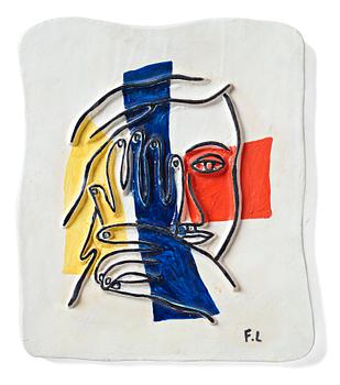 639. Fernand Léger After, FERNAND LÉGER, Painted and glazed ceramic, signed F.L, numbered 25/250.