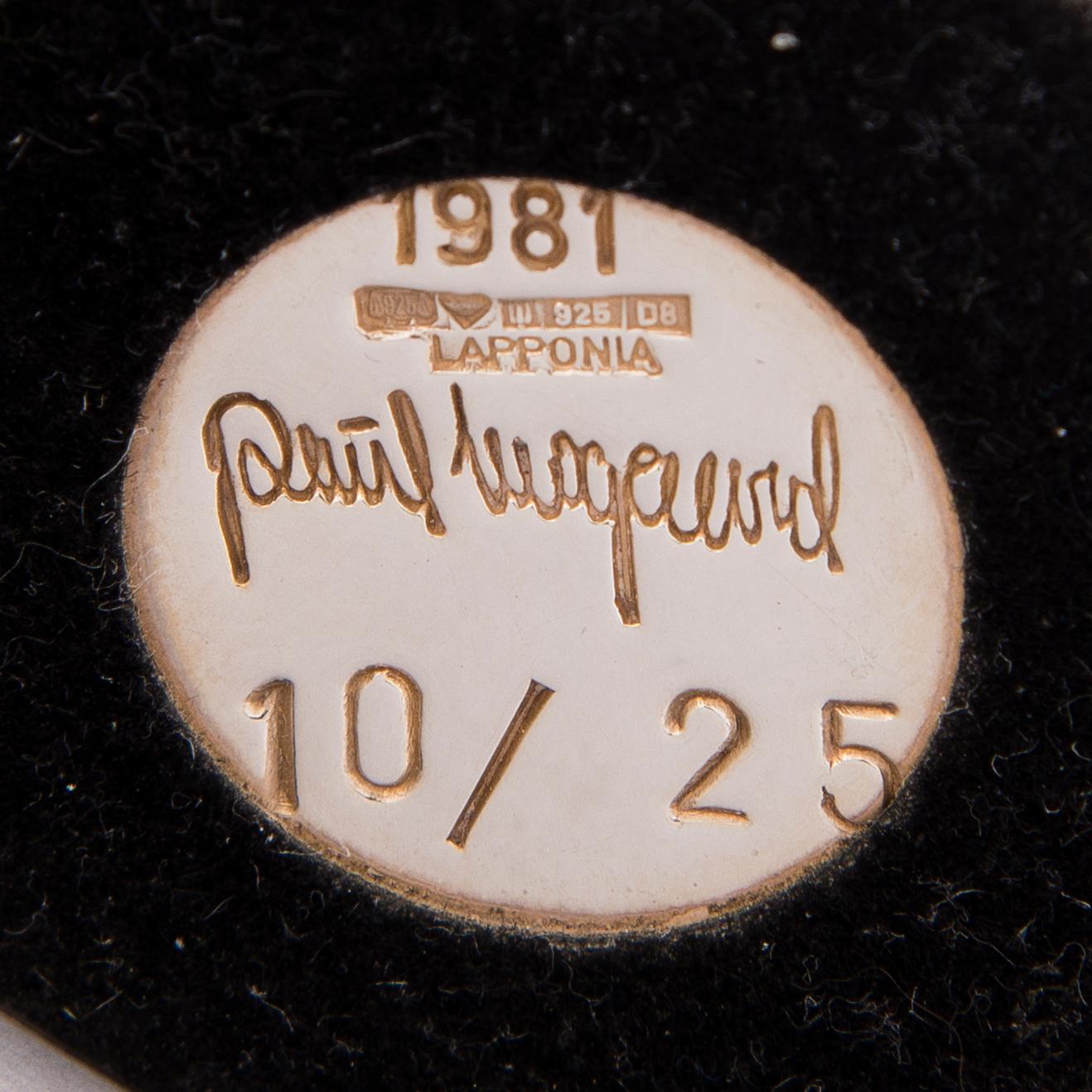 POUL HAVGAARD, SKULPTUR, silver. Lapponia 1981.