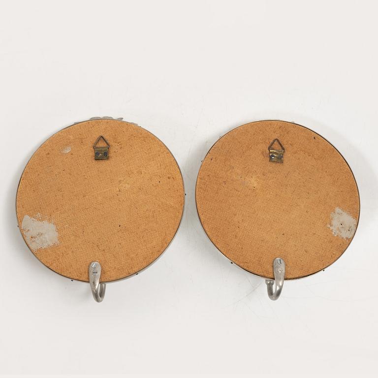 Mirror and a pair of wall sconces, 1920s/30s.