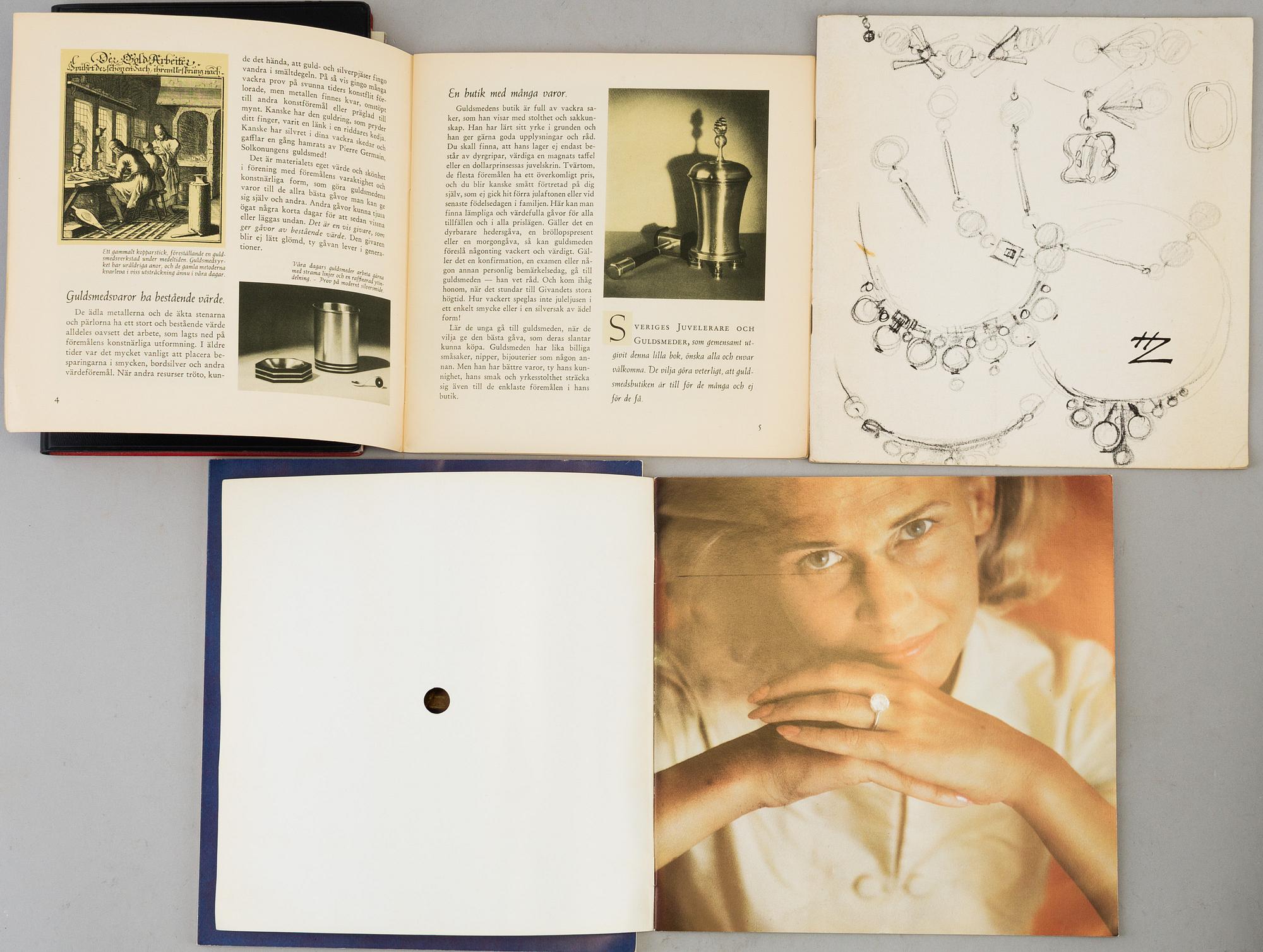 BÖCKER/HÄFTEN, 15 vol. smyckeslitteratur.