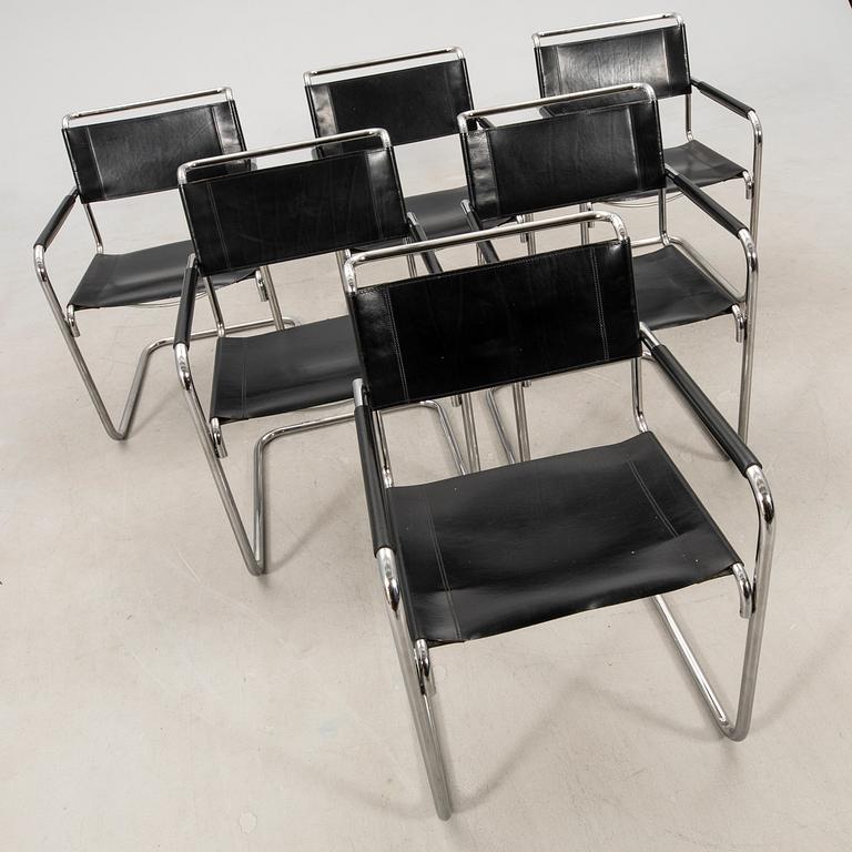 Thonet armchairs, 6 pieces, late 20th century.