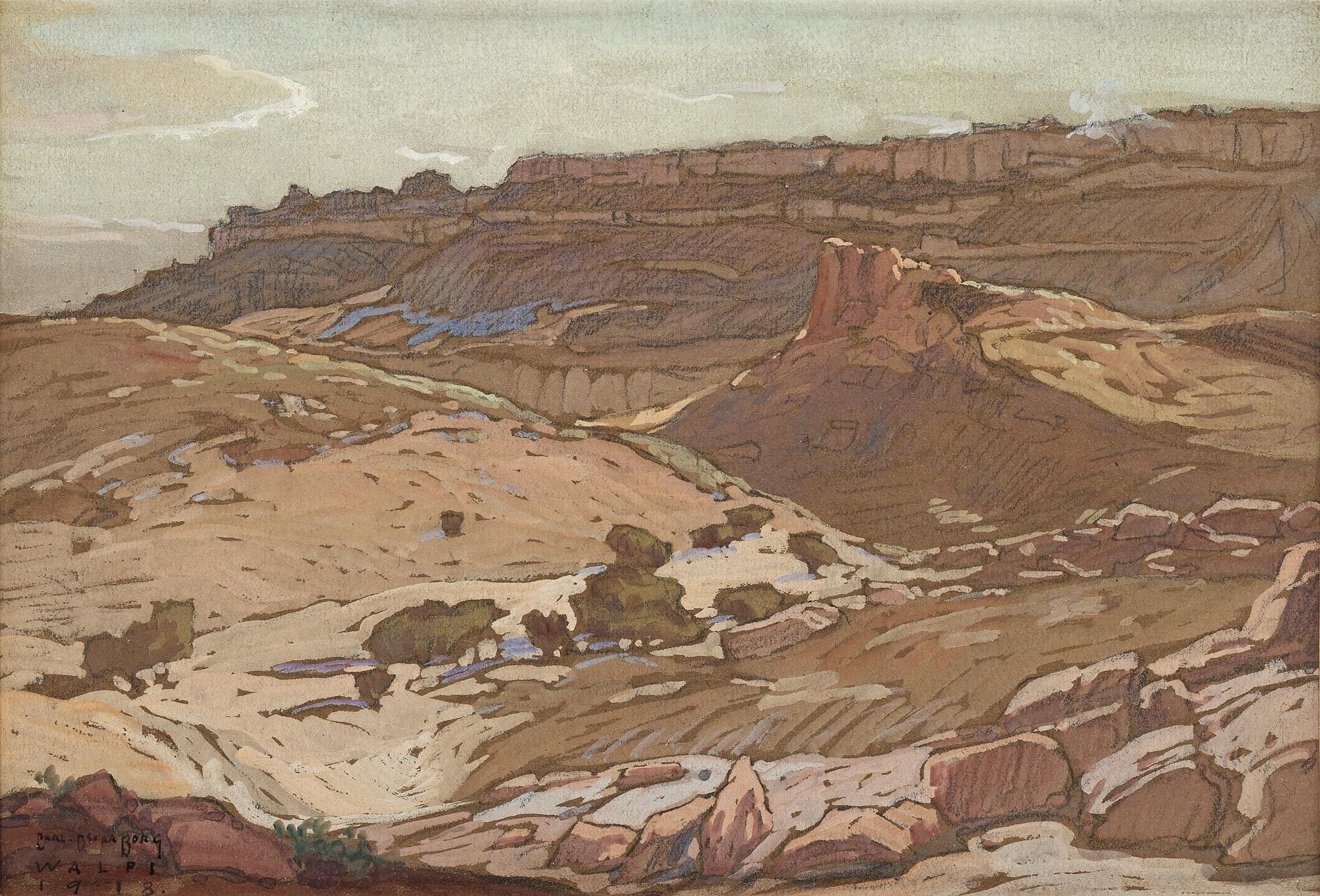 Carl Oskar Borg, Motiv från Arizona, Grand Canyon.