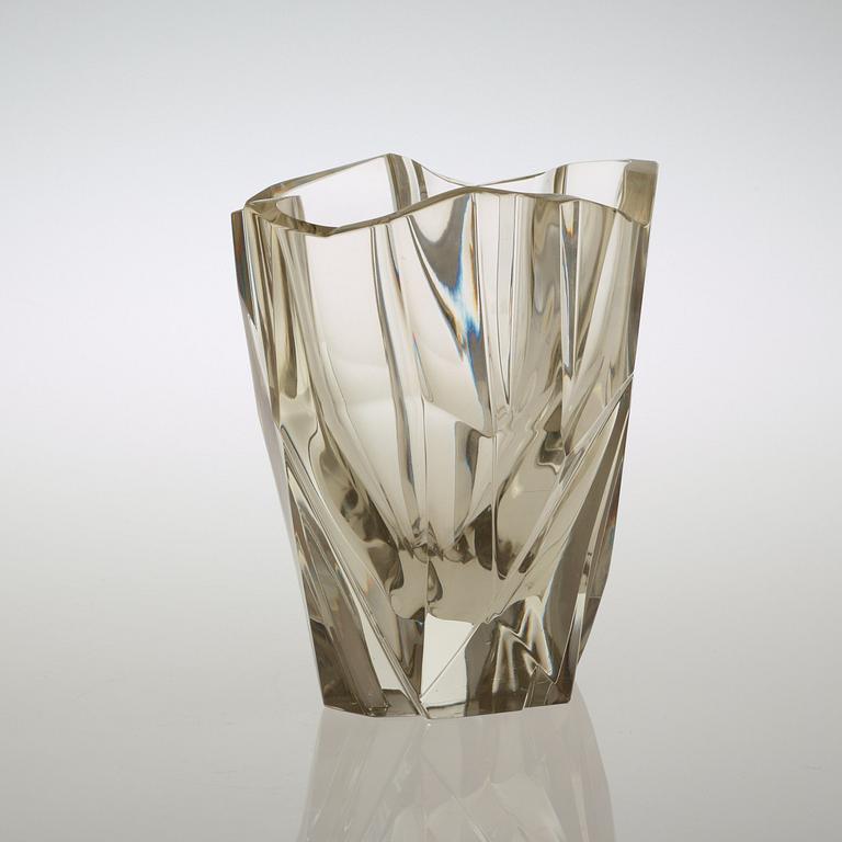 A Tapio Wirkkala 'Iceberg' glass vase, iittala, Finland, 1950's-60's, model 3825.
