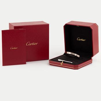 A Cartier "Love" bracelet in 18K white gold.