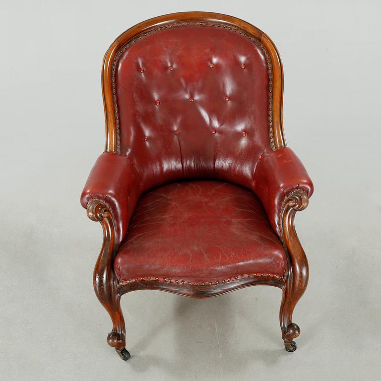 A late 19th century lounge chair.