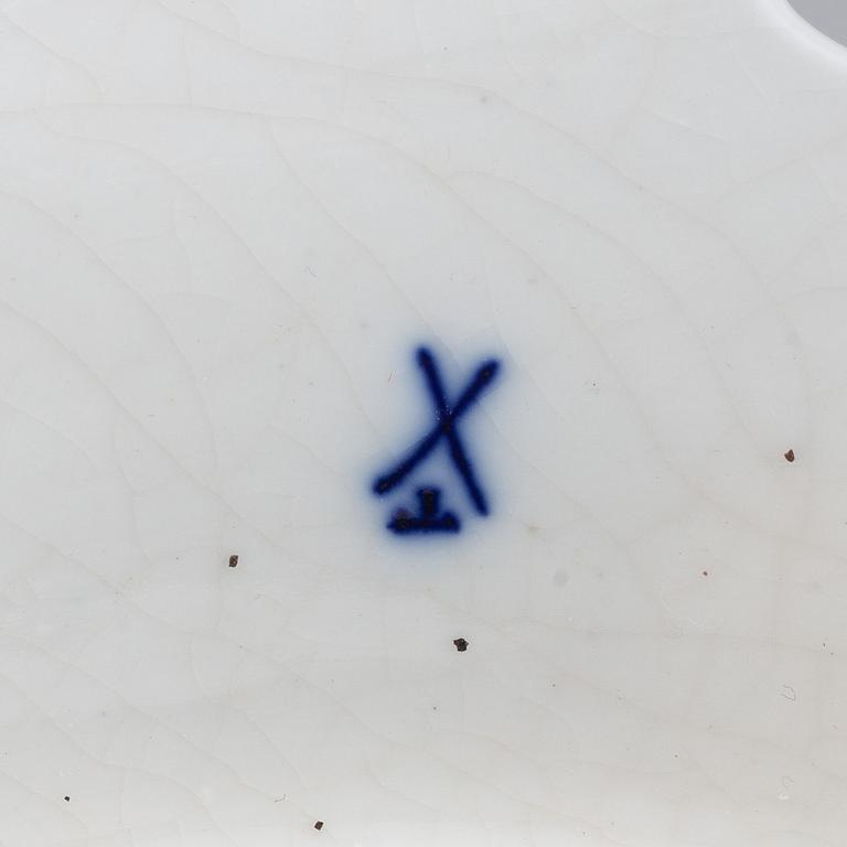 A pair of enamelled earthenware vases with covers, 20th century.