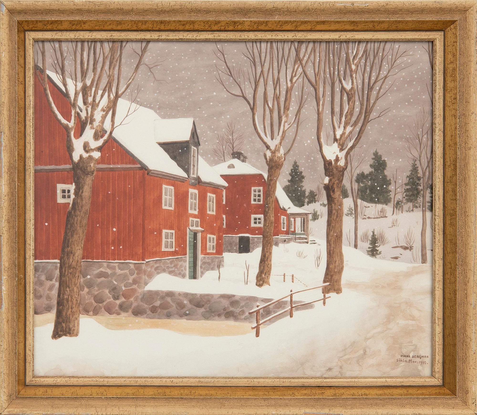 Oskar Bergman, Buildings in Snow.