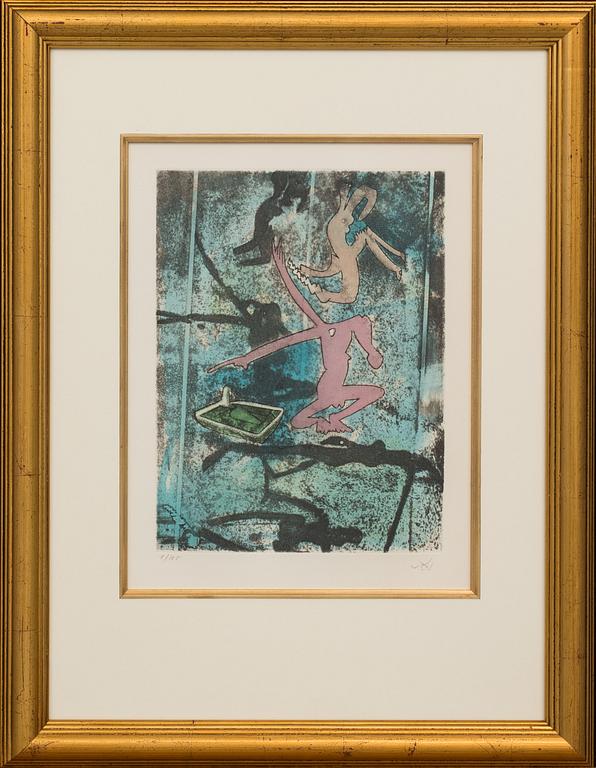 ROBERTO MATTA, aquatint in colours, signed and numbered 8/125.