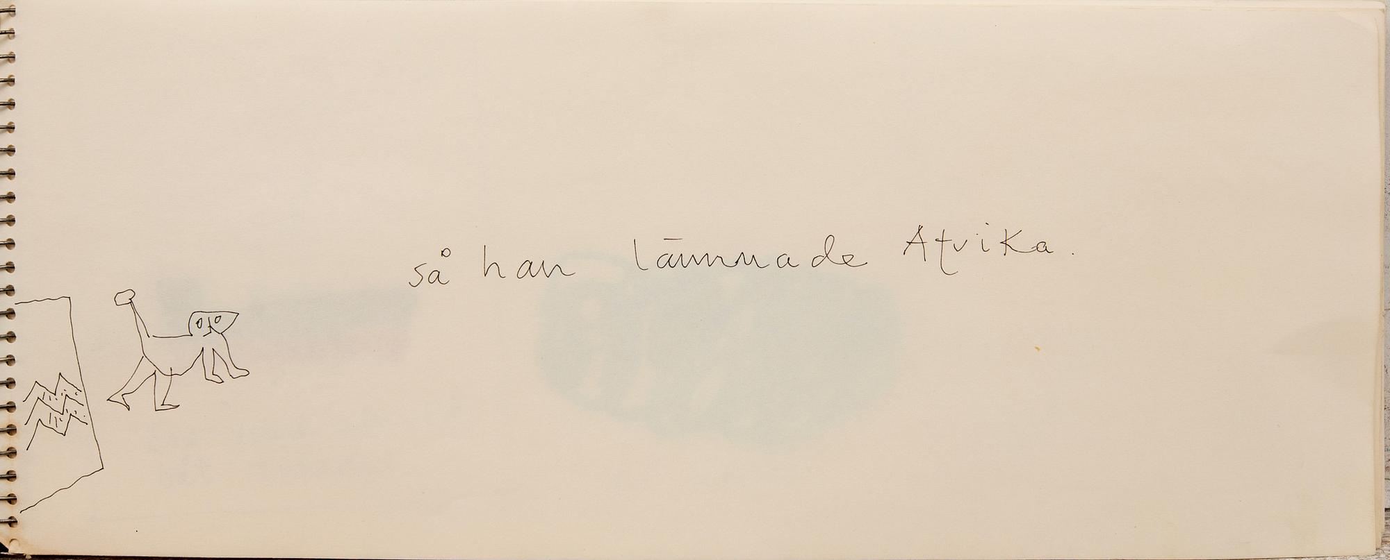 Madeleine Pyk, Sketchbook "One day in the Sahara, thought the Lejonson.....".