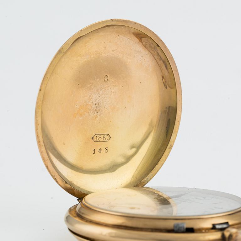 CN Svensson, Norrköping, fickur, 18K guld, savonett, 53 mm.