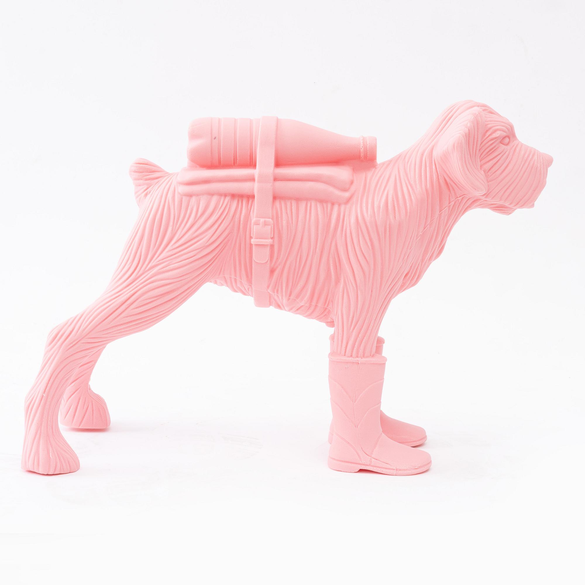 William Sweetlove, "Cloned Schnauzer with water bottle". (Pink).