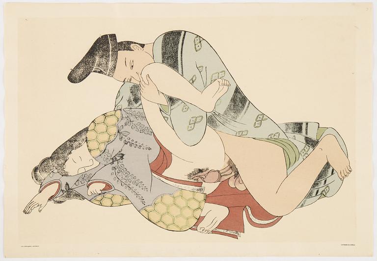 Mapp av Francois Poncetton, Les Erotiques Japonais, Paris, Editions du Siecle, 121 Bouleard Saint-Michel. MCMXXV.