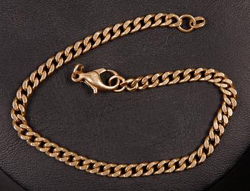 ARMBAND, 2 st, guld 18k. Tot vikt 17 gram.