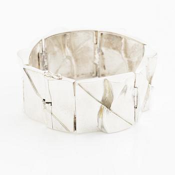 Björn Weckström, bracelet, "Moon Bridge", silver. Lapponia, Helsinki 1970.