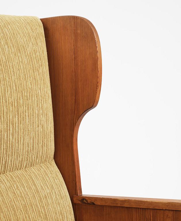 Axel Einar Hjorth, a stained pine "Lovö" armchair, Nordiska Kompaniet, Sweden, 1930s.